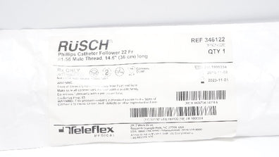 Teleflex 346122 Rusch Phillips Cath. Follower 22 Fr. 14.5 inch Long (x)